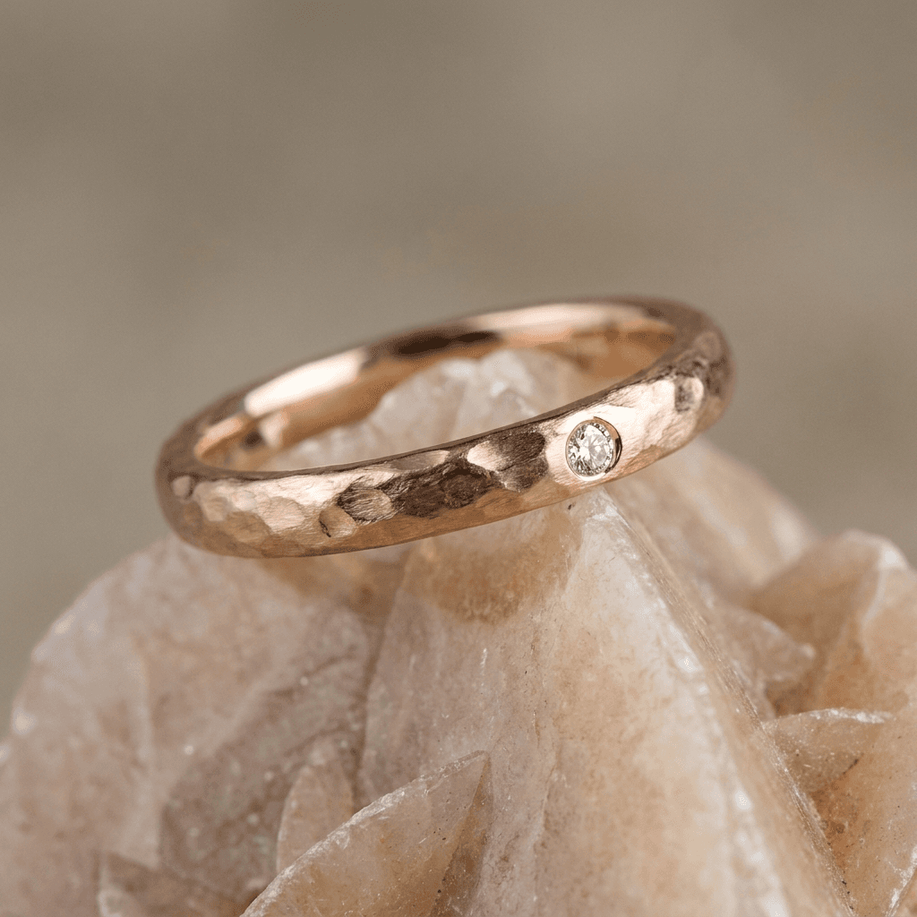 Roselle Sculpted Ring in 18K rose gold