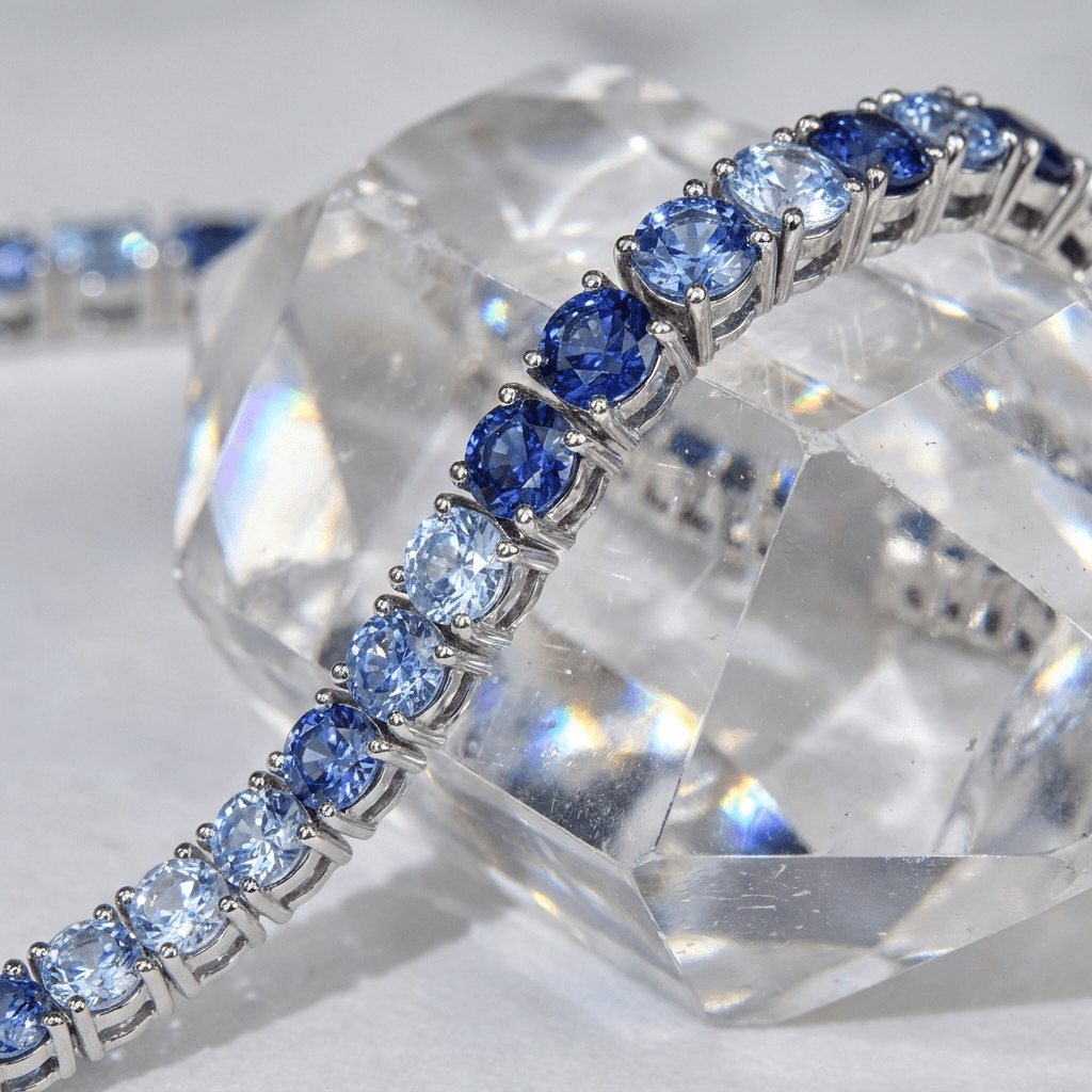 Elara Tennis Necklace in Platinum