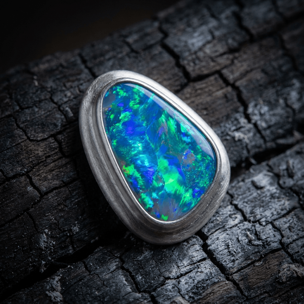 Nocturne Opal Pendant in 18K gold