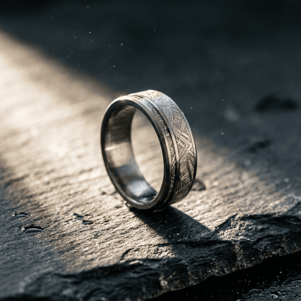 Atlas Wedding Band in Titanium