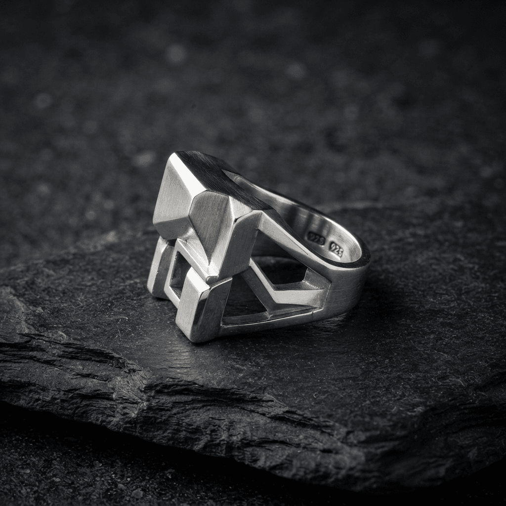Tide Architectural Ring in Sterling silver