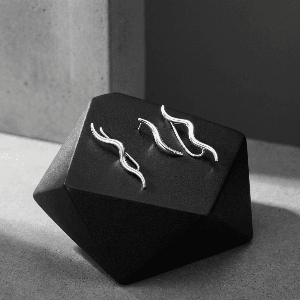 Rasa Silver Ear Cuffs in Sterling silver